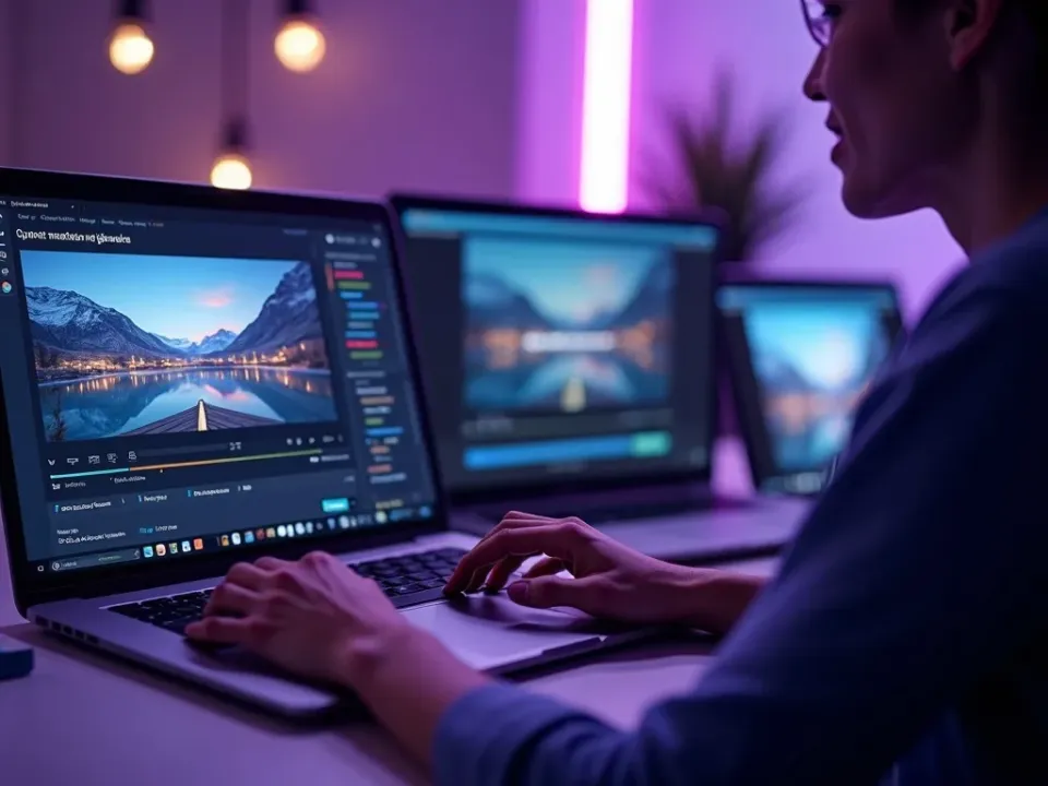 A cinematic film-grade AI video on a colorist screen