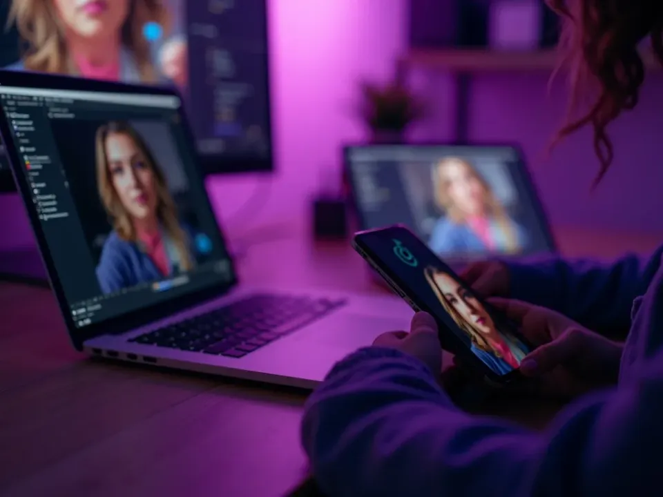 Креатор делает вертикальные соцвидео для TikTok и Reels