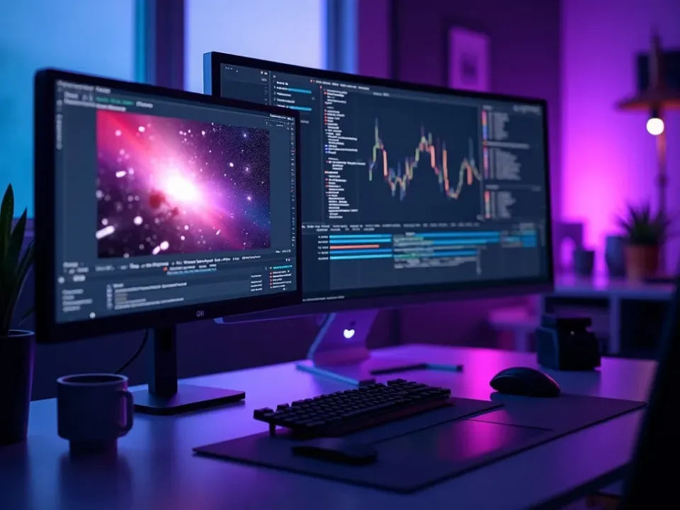 Открытый 4K‑клип, сгенерированный ИИ LTX-2, на экране разработчика