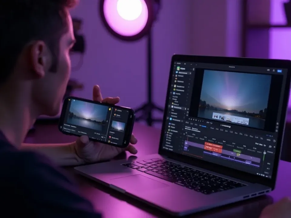 Креатор создаёт и редактирует вертикальный YouTube Short на экране