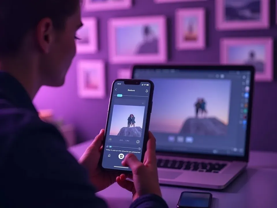 Галерия от шаблони за Instagram Reels на екрана